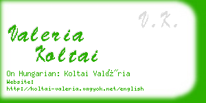 valeria koltai business card